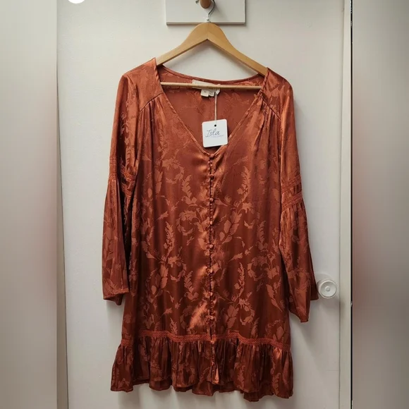 Rust Orange Saltwater Luxe Button-Down Dress - Picture 1 of 1